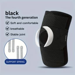 Adjustable Knee Brace Mesh Breathable Knee Support with Spring Stabilizers Open‑Patella Knee Sleeve for Daily Outdoor Activities