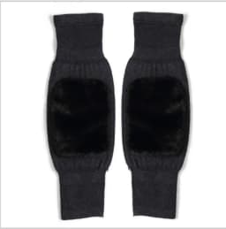 Men Women Autumn Winter Fleece Knee Pads Outdoor Cold-Resistant Leg Warmers Middle-Aged Man Thick Knit Knee Pads Woman Stretchy