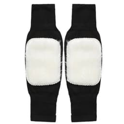 Men Women Autumn Winter Fleece Knee Pads Outdoor Cold-Resistant Leg Warmers Middle-Aged Man Thick Knit Knee Pads Woman Stretchy