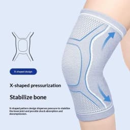 Compression Knee Brace Breathable Non-slip Adjustable Straps for Joint Pain Relief Squat Weightlifting Gym Training