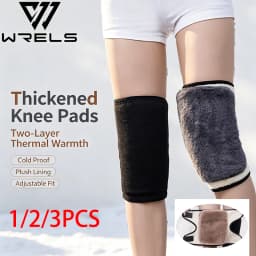 1/2/3PCS Winter Thickened Plush Two Layer Knee Pads Cold Proof Thermal Adjustable Knee Cover Ski Men Women Leg Cycling Warmers