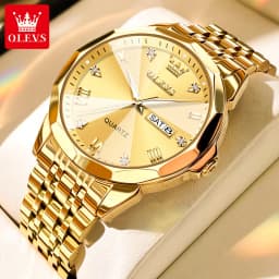 OLEVS 9931 Watch For Men Women Roman Scale Quartz Couple Watch Rhombus Mirror Auto Date Wristwatch Luxury Waterproof Hand Clock
