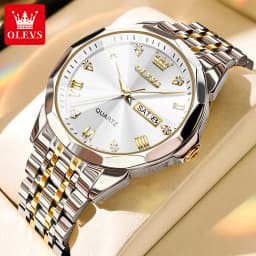 OLEVS 9931 Watch For Men Women Roman Scale Quartz Couple Watch Rhombus Mirror Auto Date Wristwatch Luxury Waterproof Hand Clock