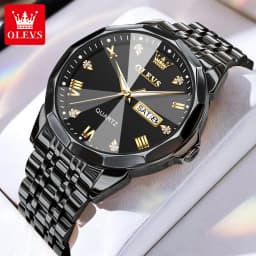 OLEVS 9931 Watch For Men Women Roman Scale Quartz Couple Watch Rhombus Mirror Auto Date Wristwatch Luxury Waterproof Hand Clock