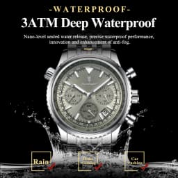 POEDAGAR Fashion Watches For Men Date Chronograph Stainless Steel Boyfriend Wristwatch Waterproof Luminous Couple's Quartz Watch