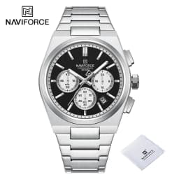 NAVIFORCE Trend Brand Steel Strap Couples Watch Quartz Automatic Date Display Chronograph Lover Waterproof Casual Wrist Watch