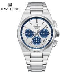 NAVIFORCE Fashion Quartz Watches for Male 3ATM Waterproof Chronograph Clocks Date Display Steel Strap Business Man's Watch Gifts