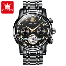 100% Original OLEVS Automatic Mechanical Couple Wrist Watches for Men and Women Waterproof Watches His or Hers Lover's Watch Set