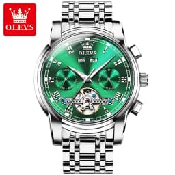 100% Original OLEVS Automatic Mechanical Couple Wrist Watches for Men and Women Waterproof Watches His or Hers Lover's Watch Set