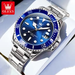 OLEVS Couple Watches Trend Fashion Stainless Steel Original Quartz Watch for Lover Premium Gift Box for Wristwatches Waterproof