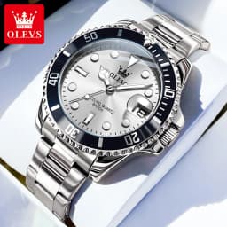 OLEVS Couple Watches Trend Fashion Stainless Steel Original Quartz Watch for Lover Premium Gift Box for Wristwatches Waterproof