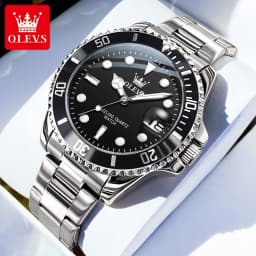 OLEVS Couple Watches Trend Fashion Stainless Steel Original Quartz Watch for Lover Premium Gift Box for Wristwatches Waterproof