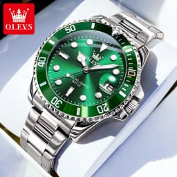 OLEVS Couple Watches Trend Fashion Stainless Steel Original Quartz Watch for Lover Premium Gift Box for Wristwatches Waterproof