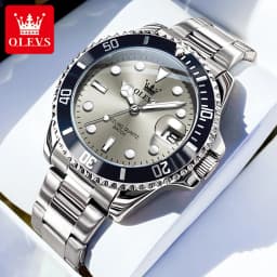 OLEVS Couple Watches Trend Fashion Stainless Steel Original Quartz Watch for Lover Premium Gift Box for Wristwatches Waterproof