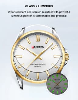 CURREN Fashion Brand Couple Watches for Lovers Simple Classic Quartz Stainless Steel Bracelet Wristwatches with Luminous Hands