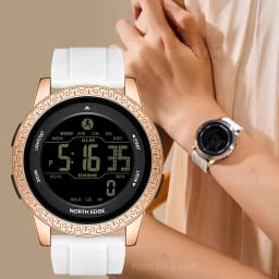 NORTH EDGE APOLLO Luxury Men Women Digital Watch Waterproof 50M Sports Watches Dual Time Pedometer Alarm Clock Couple's Watches