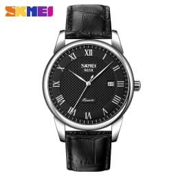 SKMEI 9058 Brand Lovers Quartz Watch Love Witness Time Watches Women Men Fashion Casual Leather Strap Waterproof Wristwatches