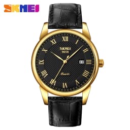 SKMEI 9058 Brand Lovers Quartz Watch Love Witness Time Watches Women Men Fashion Casual Leather Strap Waterproof Wristwatches