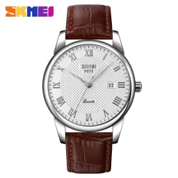 SKMEI 9058 Brand Lovers Quartz Watch Love Witness Time Watches Women Men Fashion Casual Leather Strap Waterproof Wristwatches