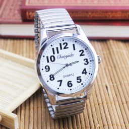 2025 Old Men Women Couples Watches Flexible Elastic Strap Fashion Simple Large Digital Stainless Steel Electronic Wristwatches