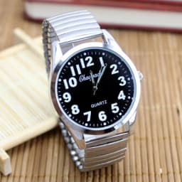2025 Old Men Women Couples Watches Flexible Elastic Strap Fashion Simple Large Digital Stainless Steel Electronic Wristwatches