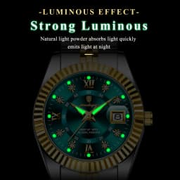 POEDAGAR Top Luxury Couple's Watches Luminous Date Classic Watches For Couple Quartz Stainless Steel Couple Watch Lovers Set+Box