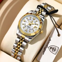 POEDAGAR Top Luxury Couple's Watches Luminous Date Classic Watches For Couple Quartz Stainless Steel Couple Watch Lovers Set+Box