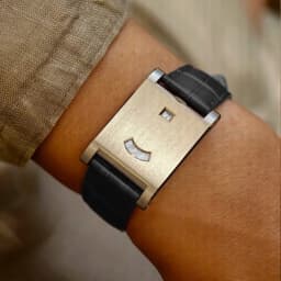 Men's Stainless Steel Square Watch Unique Jump Hour Digital Wristwatch Fashion Bracelet Quartz Watch Reloj Hombre Leather Strap