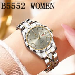 BINBOND Fashion Couple Watches Waterproof Diamond Valentine Day Lover Gift Stainless Steel Watch Men Women Quartz Watch 2pcs