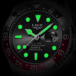 LIGE New Luxury Couple Watches Quartz Watches 30M Waterproof Fashion Stainless Steel Watch Valentine Gift Love Watch +Box