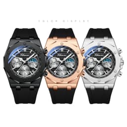CHENXI Men's Luxury Chronograph Sport Quartz Watch Waterproof Luminous Silicone Strap Fashion Relogio Masculino for Gentlemen