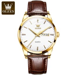 OLEVS 6898 Couple's Watches Luxury Original Fashion Brand Waterproof Luminous Quartz Wristwatch Calendar Design For Date Sport