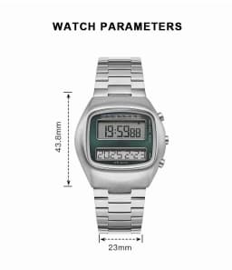 TV Design Style Luxury Alarm Timepiece Retro Display Digital Matching Lovers Gift Heuer Good with Maxell Battery Classic Watch