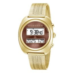 Vintage Futuristic Design Watch ChronoD Retro 1970s Electronic Dual Display Watch LCD Stainless Steel Case