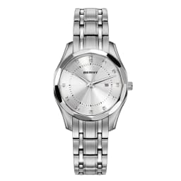 BERNY Watch for Women Blue Dial Ladies Wristwatch Waterproof Golden Stainless Steel Quartz Fashion Diamon Design Women's Watches