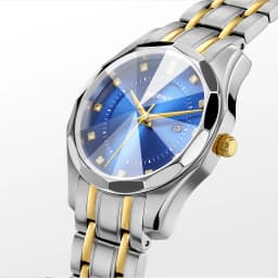 BERNY Watch for Women Blue Dial Ladies Wristwatch Waterproof Golden Stainless Steel Quartz Fashion Diamon Design Women's Watches