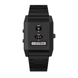C-0PO Couple's Retro Digital Watch LCD Display, Vintage Futuristic Design - Adjustable Strap Daily Casual Matching Timepiece