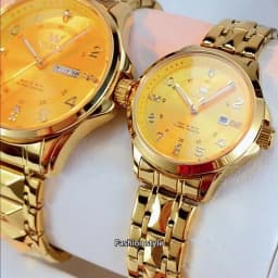 OLEVS High Quality Luxury Fashion Quartz Watches for Couple Original Stainless Steel Calendar Luminous Waterproof Couple Watches