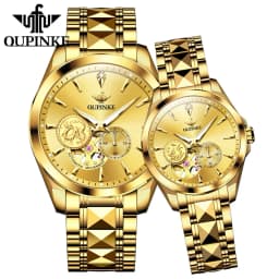 OUPINKE Couple Watches Top Brand Luxury Fashion Original Automatic Mechanical Wristwatch Independent Second Dial Waterproof New