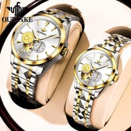 OUPINKE Couple Watches Top Brand Luxury Fashion Original Automatic Mechanical Wristwatch Independent Second Dial Waterproof New