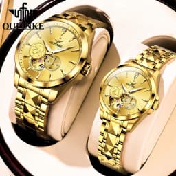 OUPINKE Couple Watches Top Brand Luxury Fashion Original Automatic Mechanical Wristwatch Independent Second Dial Waterproof New