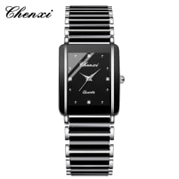 CHENXI 104A Couple's Watches Luxury Waterproof Relojes Para Damas Wristwatch for Woman and Man Simulated-Ceramics Strap Gift