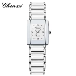 CHENXI 104A Couple's Watches Luxury Waterproof Relojes Para Damas Wristwatch for Woman and Man Simulated-Ceramics Strap Gift