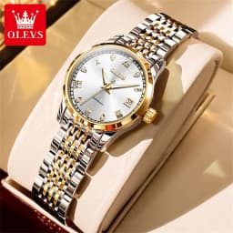 OLEVS 6607+6602 Original Men Women Watch Luxury Brand Tourbillon Mechanical Watch High End Romantic Lover Date Gift Couple Watch