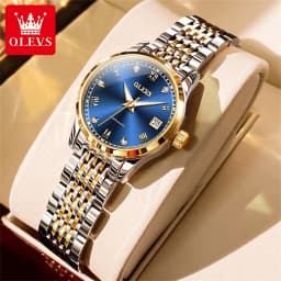 OLEVS 6607+6602 Original Men Women Watch Luxury Brand Tourbillon Mechanical Watch High End Romantic Lover Date Gift Couple Watch