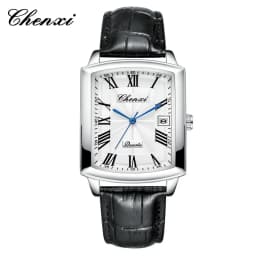 CHENXI 079A Fashion Couple Quartz Watches Casual Retro Clocks Calendar Waterproof Leather Strap Classic Men Women Wristwatch