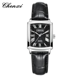 CHENXI 079A Fashion Couple Quartz Watches Casual Retro Clocks Calendar Waterproof Leather Strap Classic Men Women Wristwatch