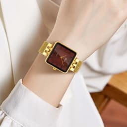 Fashion Couple Watches for Lovers Men Women Classic Simple Square Steel Mesh Strap Waterproof Quartz Wristwatches Drop Shipping