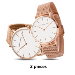 2Pcs Fashion Women's Set Watch 6.9mm Ultra Thin Japanese Movement Minimalist Valentine Day Mens Quartz Watch Relogios Masculino