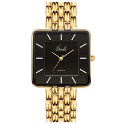 Men Watch Business Simple Square Couple Watches Waterproof Stainless Steel Premium Ultra Thin Women Fashion Quartz Wristwatches